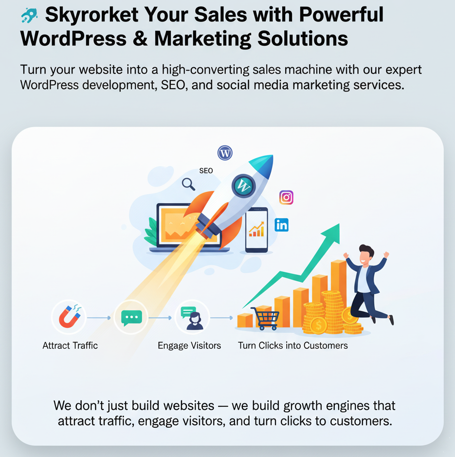 Skyrocket Your Sales with Powerful WordPress & Marketing Solutions